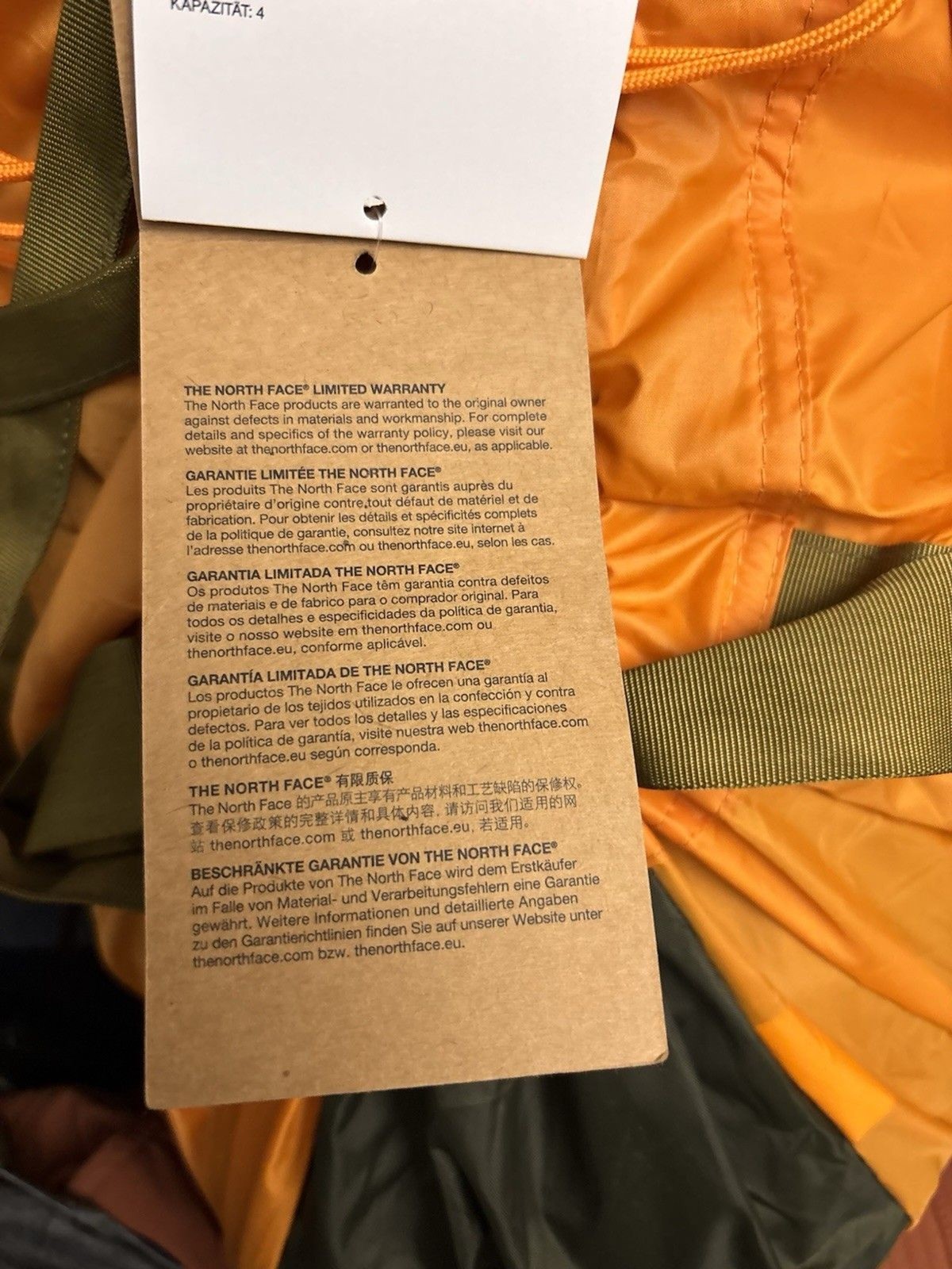 The North Face Wawona 4-Person Tent Orange New Double Wall New