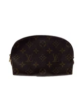 LOUIS VUITTON Pochette Cosmetic PM Monogram Canvas BRW PVC BRW