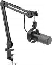 Dynamic Podcast Microphone Set with Boom Arm Stand, Studio XLR/USB Microphone fo