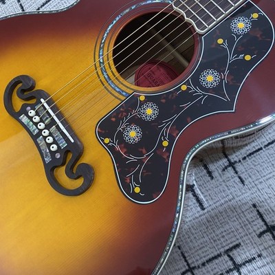 Acoustic-Guitar Cherry sunbrust Solid spruce top mahogany body 6strings