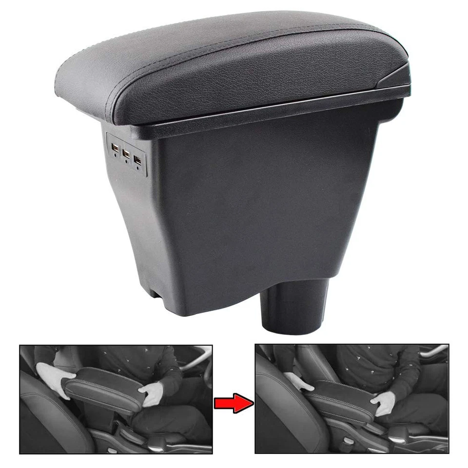 Center Armrest Console for Smart Fortwo 453 2014-2019 Storage Box USB Interface - Image 2 of 4