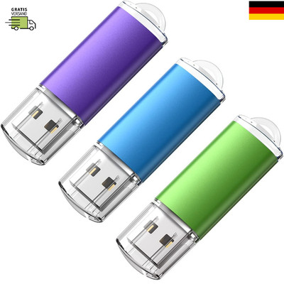 USB Speichersticks 64GB 3er Set Farbvielfalt Bunt 3 Stück