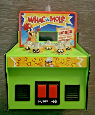 Whac-A-Mole Mini Handheld Arcade Game Light-Up Sound Battery Operated Toy