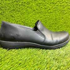 Dansko Nora Womens Size 10.5 Black Casual Walking Leather Slip On Clogs Shoes