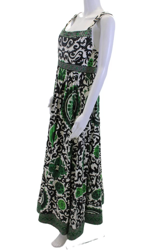 Женский черный макси-сарафан Alice + Olivia с квадратным вырезом на молнии без рукавов размер 8 - Изображение 2 из 4