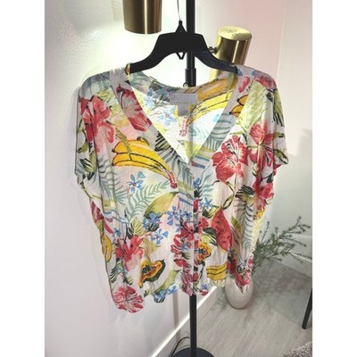 C&C Cali 3x top cotton tropical vacation wear cooling tee loose fit breathable