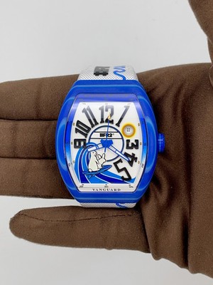 Franck Muller Vanguard Beach 41mm Blue Bezel White Dial Unworn B&P