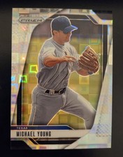 Michael Young 2025 Panini Silver Prizm Pandora /199 Card #244 Texas Rangers