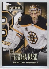 2013-14 Panini Playbook Holo Silver 9/10 Tuukka Rask #8 0c3