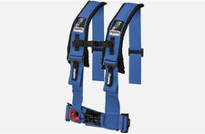 DragonFire Racing 4-Point H-Style 3" Blue UTV ATV Safety Harness 521356