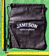 Jameson Irish Whiskey Logo Promo Large 16x13" Drawstring Cinch Bag Backpack New
