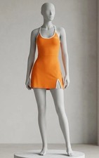 PrettyLittleThing Tennis Dress Women’s Size 6 Orange NWT Athletic Mini Club Logo