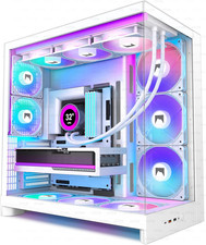 H2 2026 ATX PC Case, Pre-Installed 8 PWM ARGB Fans 6X140Mm,2X120Mm , Large D