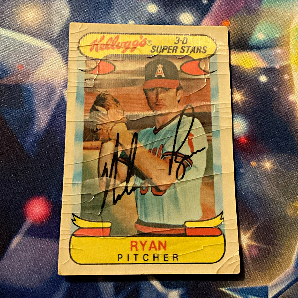 Kellogg's 3-D Super Stars 1981 Nolan Ryan #51 California Angels Auto