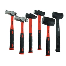 K Tool 71770 6 Piece Hammer Set, Carbon Steel, Ergonomic Handles