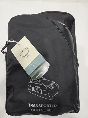 Osprey Transporter 40L Travel Duffel Bag Black  Mountain NWT $160