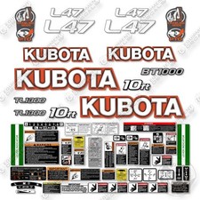 Fits Kubota L47 Decal Kit Backhoe - 7 Year Outdoor 3m Vinyl!