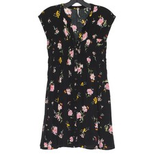 Free People Shirt Dress Greatest Day Floral Cottage Whimsigoth Romantic Black XS