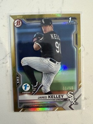 2021 Bowman 1st Edition Gold Foil #d  /50 Jared Kelley 1st Bowman SSP White Sox
