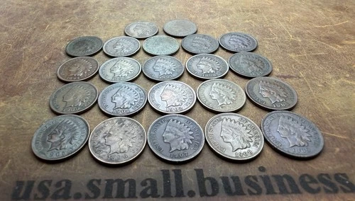 1880-1909 Indian Head Cent Lot 22 XF AU Coins High Grade Runs