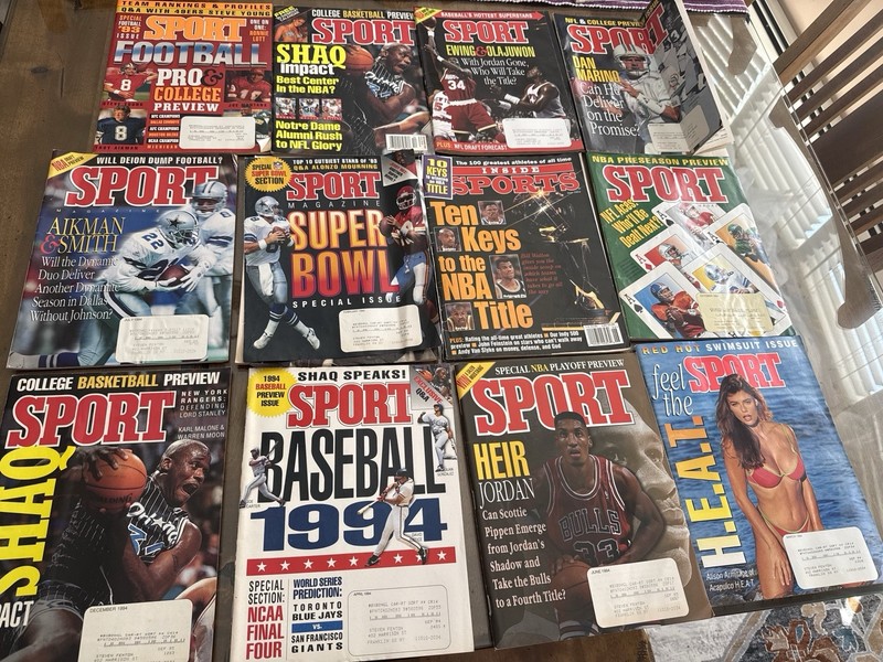 Sport Magazine Lot June & Dec 1994 Illustrated Jordan Shaq Marino Super Bowl