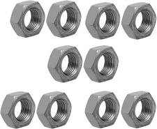 10pcs M14 x 1.5mm Pitch Metric Fine Thread Carbon Steel Left Hand Hex Nuts