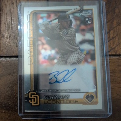 2025 Topps Chrome  Brandon  Lockridge #RA-BLO (RC) On Card Autograph Padres