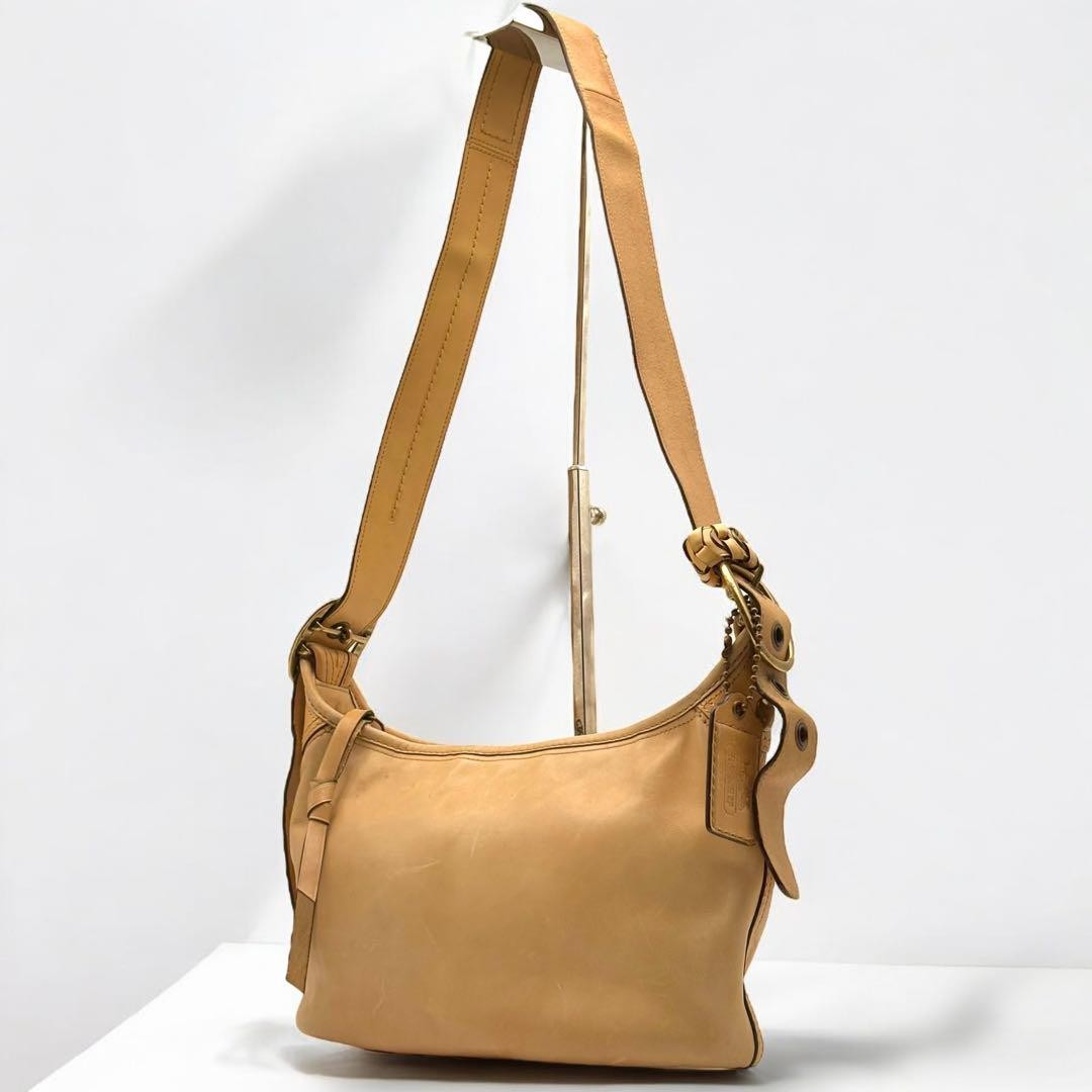 Vintage Coach Camel Leather Crossbody Shoulder Bag Authentic Women's Purse