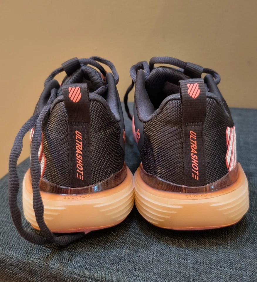 Tênis Pickleball Feminino Ultrashot 3 Novo Na Caixa K-Swiss Tamanho 7 Asfalto e Pêssego - Imagem 4 de 4