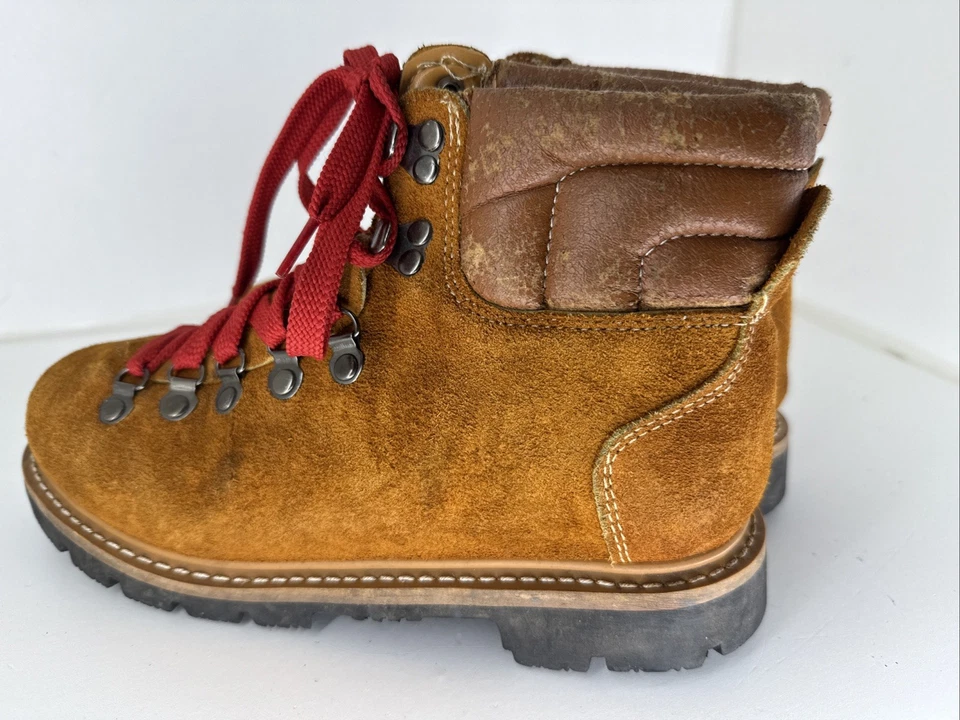 Botas de senderismo de cuero vintage Sears para mujer color tostado 7,5 B Foto 3 de 4