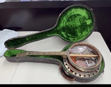 Vintage 1920s Bacon Tenor Banjo No Face Plate With Original Case Model 20749