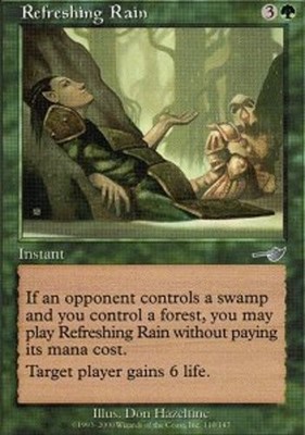 1x Refreshing Rain - Foil Moderate Play MTG Magic - Kid Icarus -