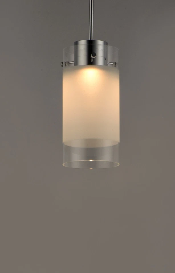 Maxim 10192CLFT Chrome Scope 12" Led Frosted / Clear Glass Pendant - Image 2 of 4