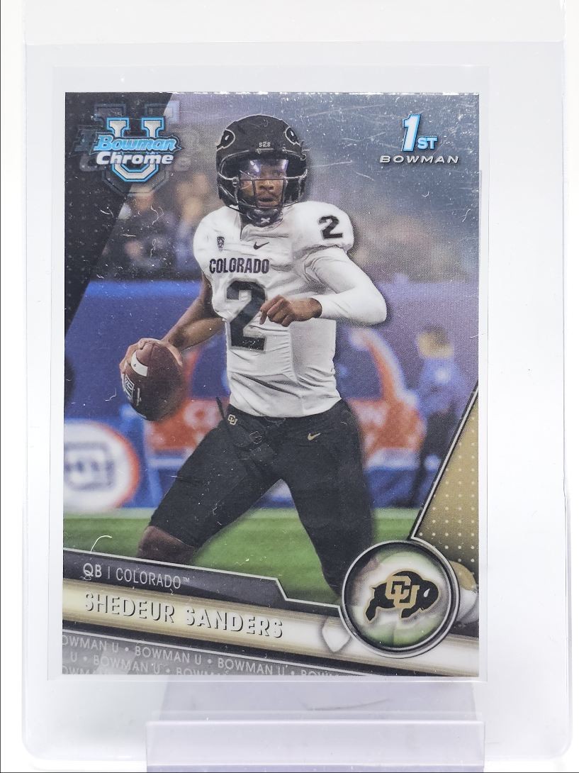 SHEDEUR SANDERS 2023 BOWMAN UNIVERSITY CHROME 1ST COLORADO #16 Q3193