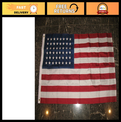 3x5 Ft Embroidered Nylon USA Flag - 48 Stars Historic Old Glory Sewn Design