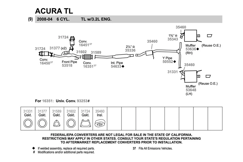 For Honda Accord Crosstour 2011 Walker 53518 Aluminized Steel Exhaust Front Pipe — 第 2/4 张图片