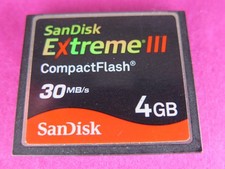 SANDISK Extreme III 4GB Compact Flash CF Digital Camera Memory Card **FREE P&P**