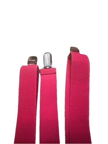 Set Of Suspender & 3 Pink Bow Ties/Only Worn Once Excellence Condition - Picture 11 of 22