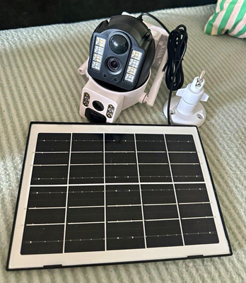 Smart Net Camera WLAN Solar-Überwachungskamera PTZ Zwei-Wege-Audio weiß/schwarz