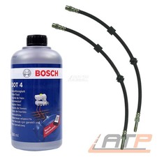 2x BREMSSCHLAUCH VORN+500ml BOSCH BREMSFLÜSSIKEIT DOT-4 FÜR SEAT CORDOBA INCA 6K