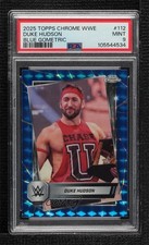 2025 Topps Chrome WWE Blue Geometric Refractor 44/99 Duke Hudson PSA 9 MINT 1fl4