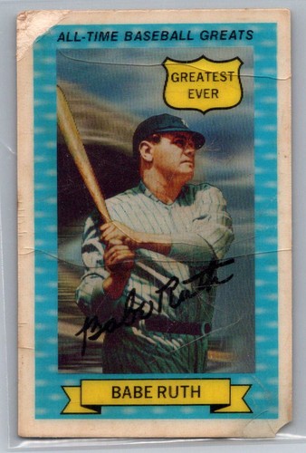 Babe Ruth [Baseball Greats] #6 card from 1970 Rold Gold Pretzels