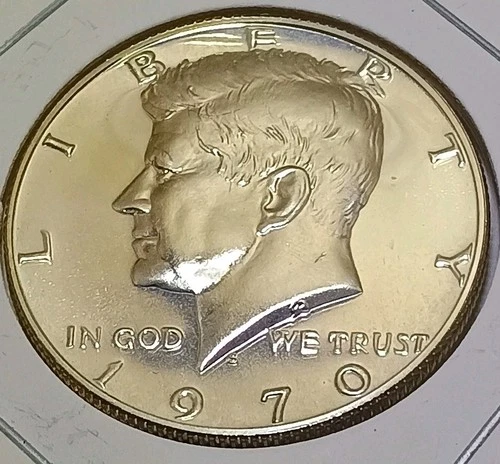 1970 S Kennedy Proof 40% Silver Half Dollar In 2x2 Coin Flip***FREE SHIPPING***