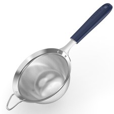 Medium Fine Mesh Strainer: 18/8 Stainless Steel 4.73in 30 Mesh Kitchen Food S...