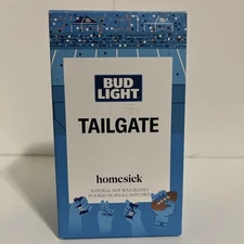 Homesick Bud Light Tailgate Candle 13.75 OZ. Hand Poured Natural Soy Wax Blend