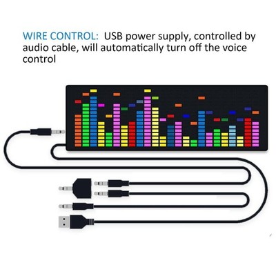 21.8*2.8*7.2cm VU Meter Audio Analyzer ABS Material Music Spectrum-Indicator