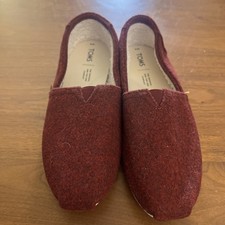 Toms Slip On Casual Alpargata Flats Faux Fur Lined Womens 8