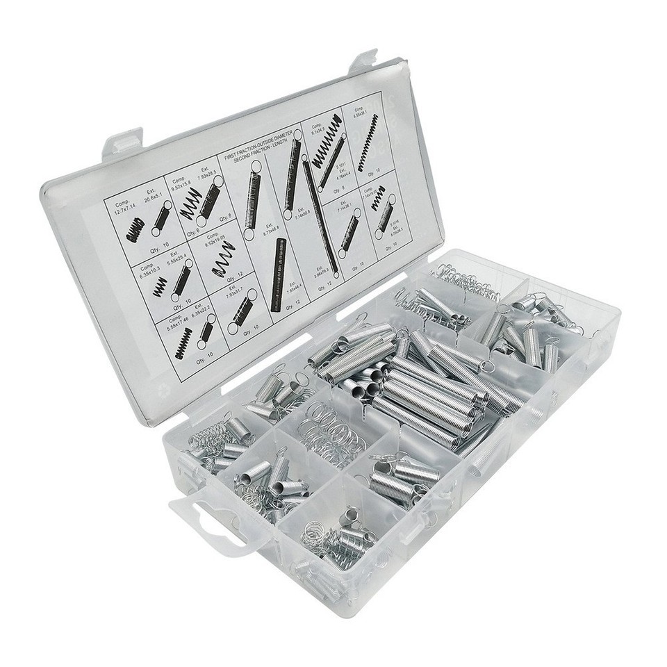 Metal 200 Piece Compression Tension Hook Spring Set for Repair and DIY ...