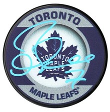 Gary Roberts Autographed Toronto Maple Leafs Souvenir Puck NO TARIFFS