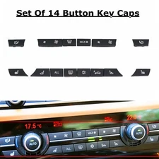 Set 14 Button Key Caps A/C Heater Switch Repair Kit For BMW 5 6 7 F10 F01 F12